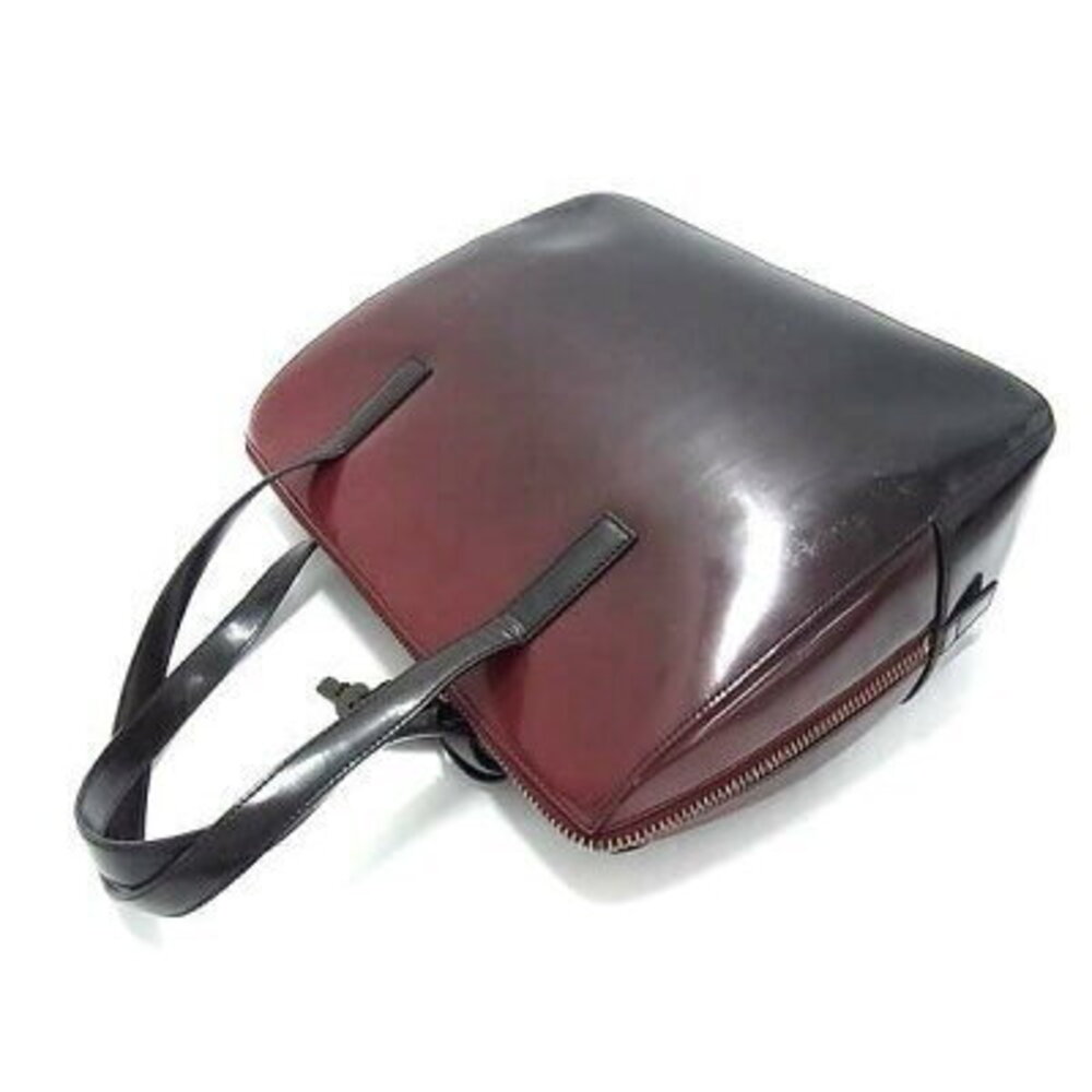 PRADA Handbag Bordeaux Purple Black Patent Leather - Picture 3 of 6